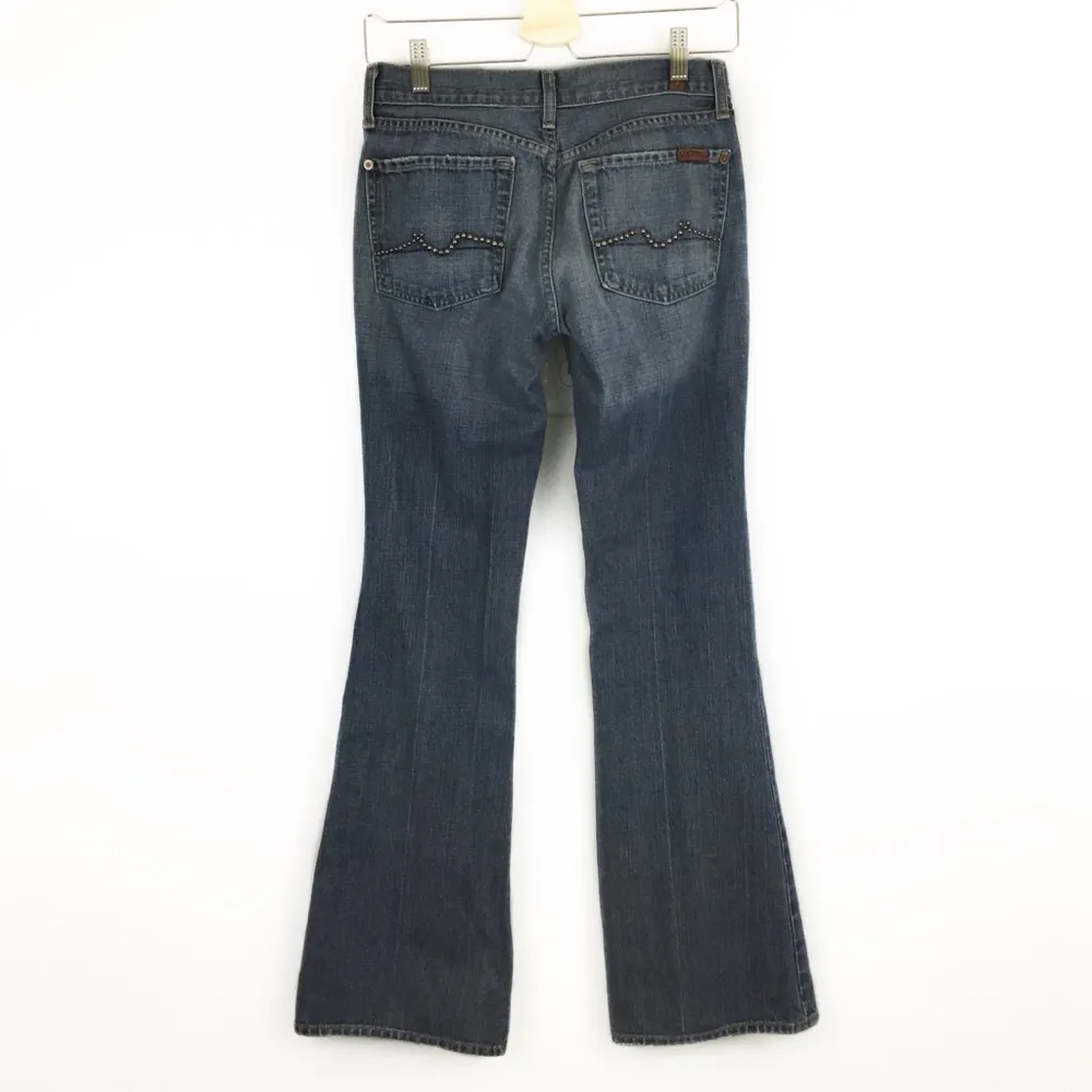 7 For All Mankind Flare Studded Pockets Jeans - Image 4