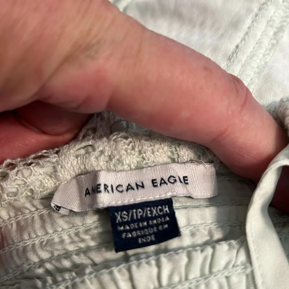 American Eagle Light Mint Green Sleeveless Corset Crop w/adjustable straps XS - Image 6