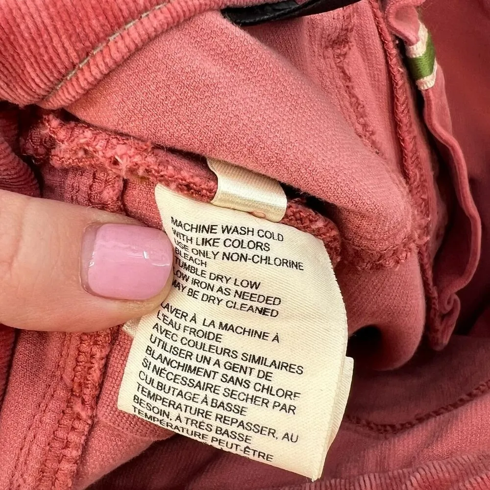 Anthropologie Pilcro Corduroy‎ Pants High-Rise Skinny Button Rose Pink Size 28 - Image 14