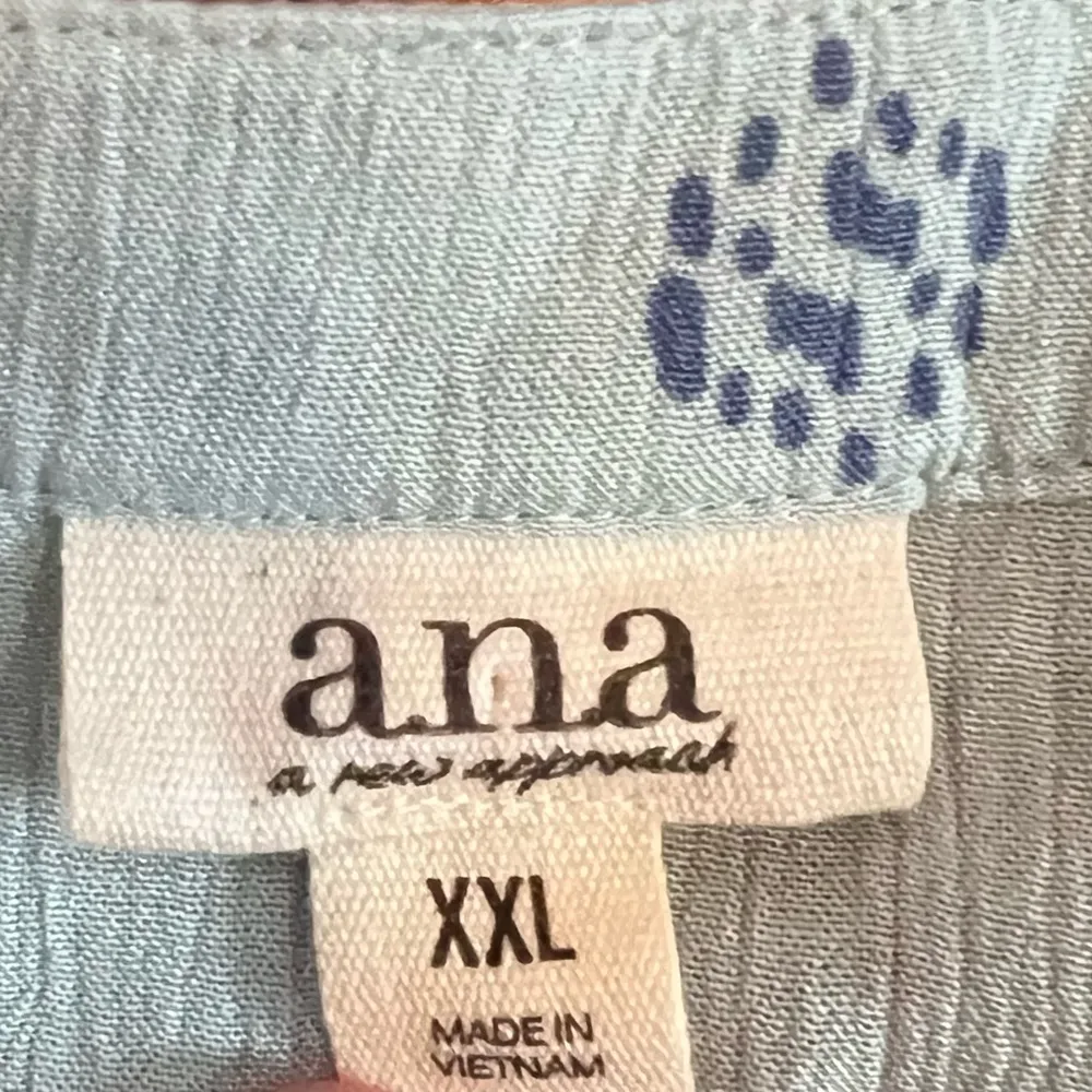 Long sleeve aqua split crew neck peasant top size XXL - Image 11