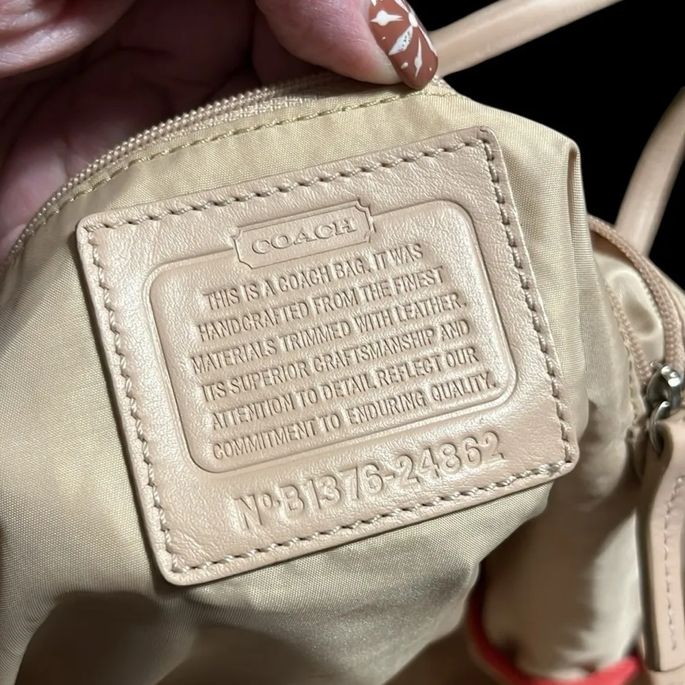 Coach Citrine Legacy Weekend Signature Nylon Tote - Image 10