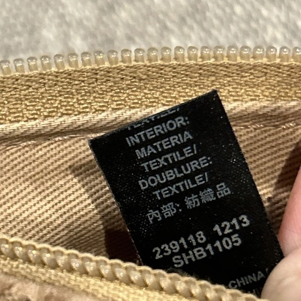 Fossil Brown Leather Crossbody Cowhide Purse Tan Brown Zipper Closure - Image 12