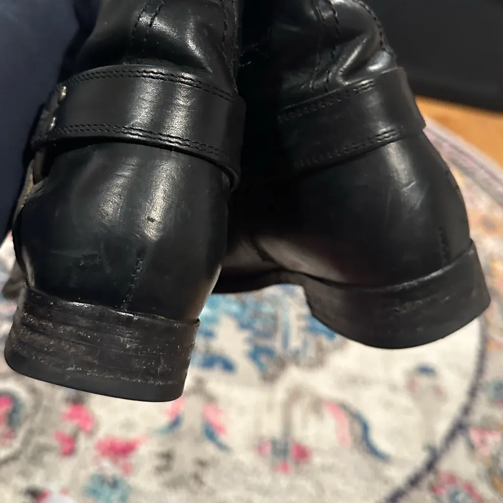 Frye Melissa Harness Inside Zip Riding Boot Moto Bikercore Black Leather 8.5 - Image 7