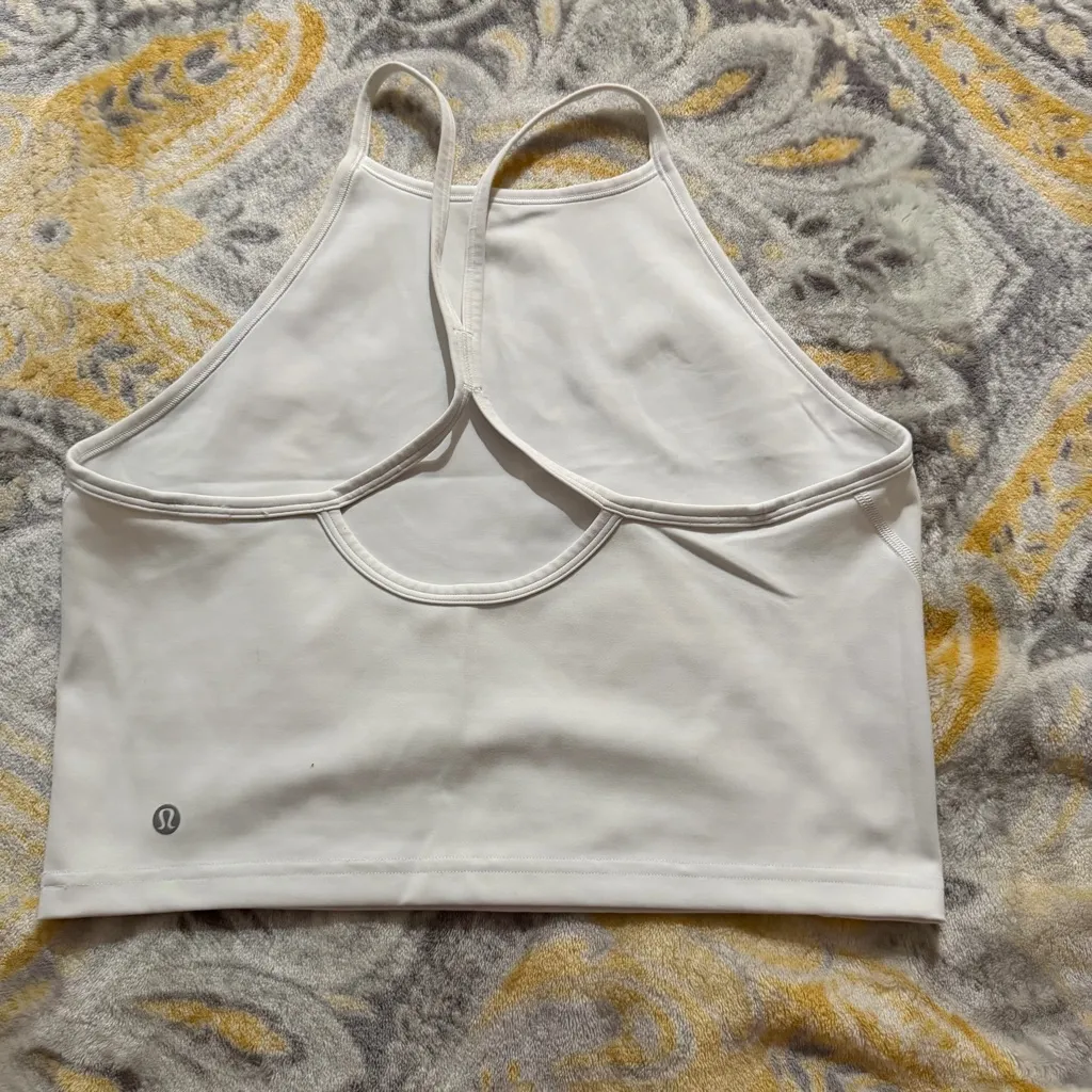 Lululemon  wunder train white high neck cropped tank size 10 - Image 2