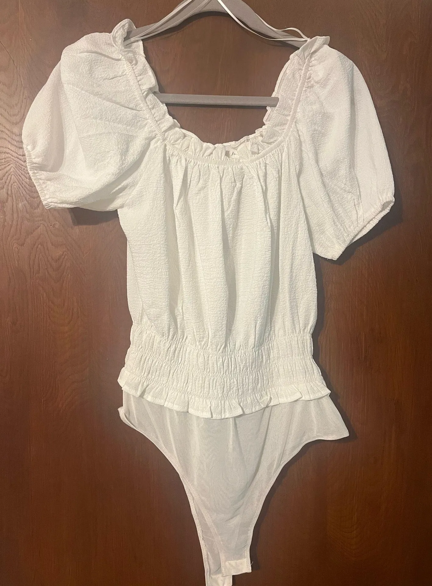White off shoulder bodysuit - Image 2