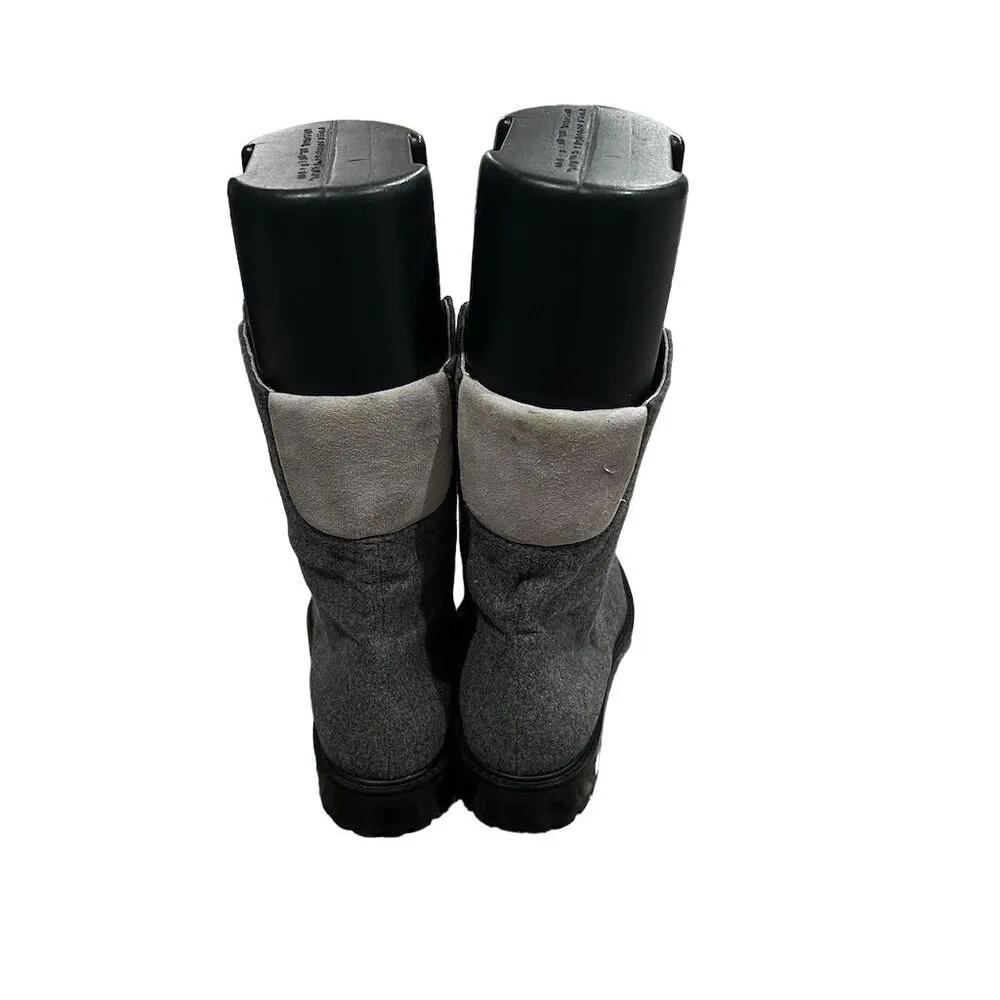 Lafayette 148 Finely Women's Combat Boots Wool Cashmere Size 10 Multicolor Lace - Image 4