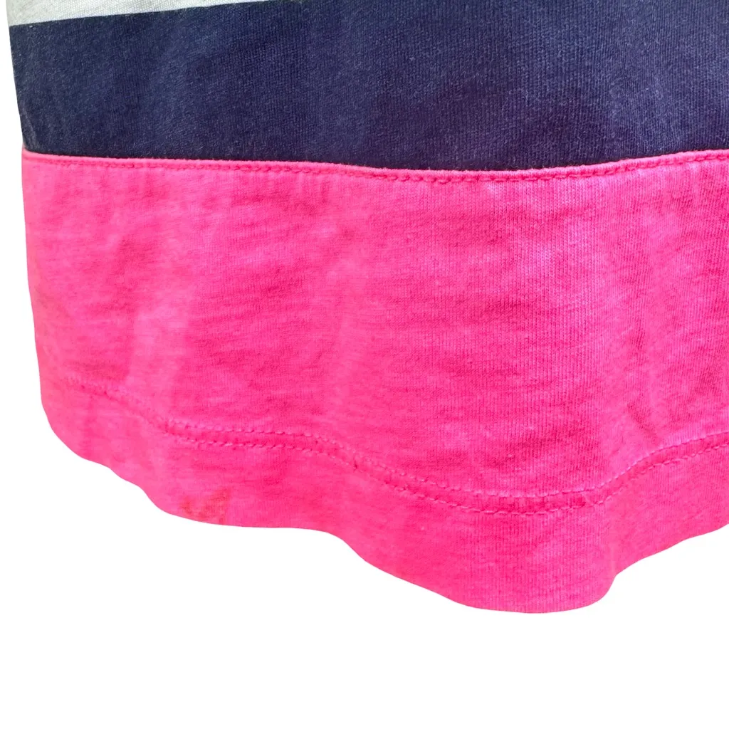 Lilly Pulitzer Navy White Striped with Pink T-Shirt Short Sleeve Dress Size XS - Image 10