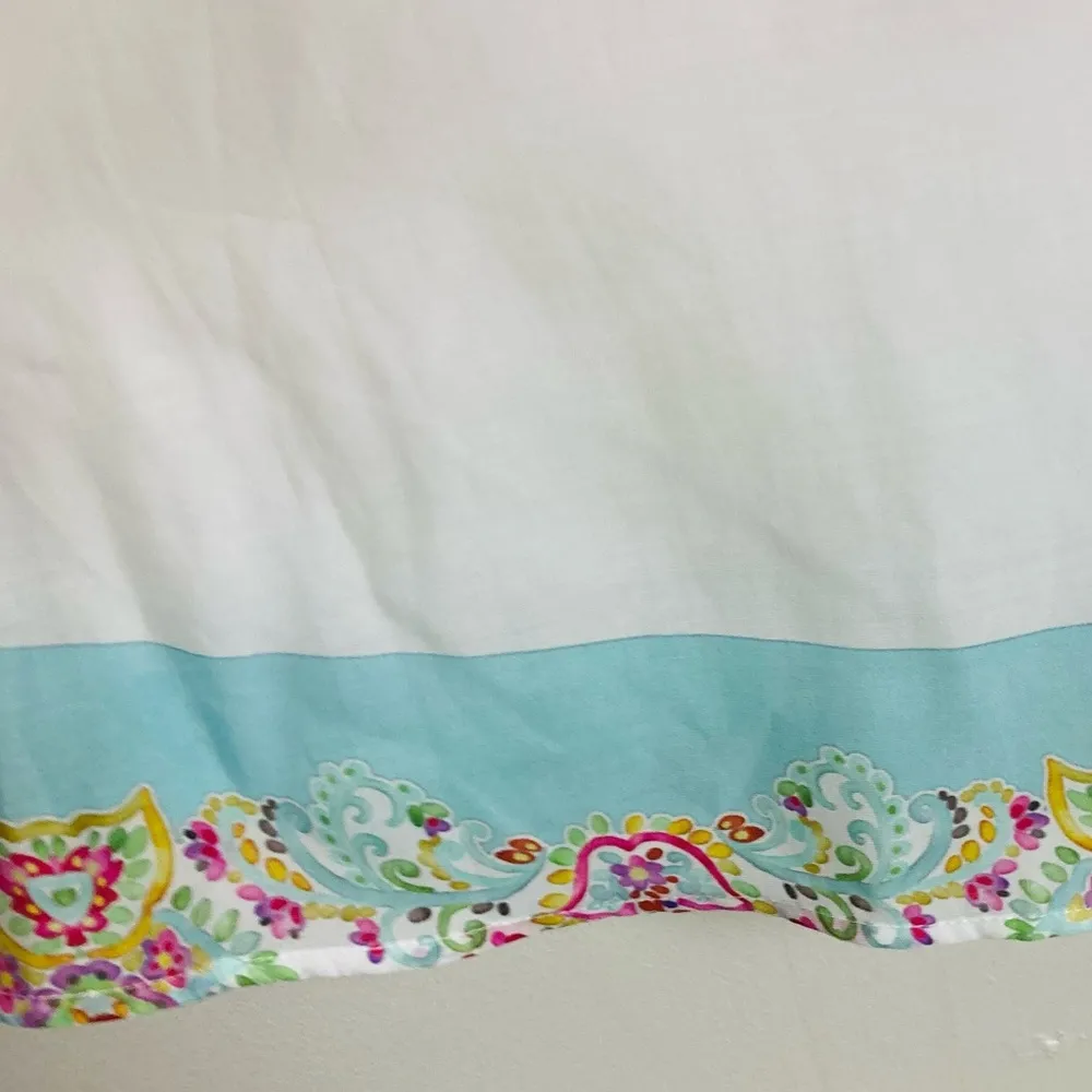 Ciebon Aloia soft tencel midi dress in pastel watercolor paisley print. XS White - Image 10