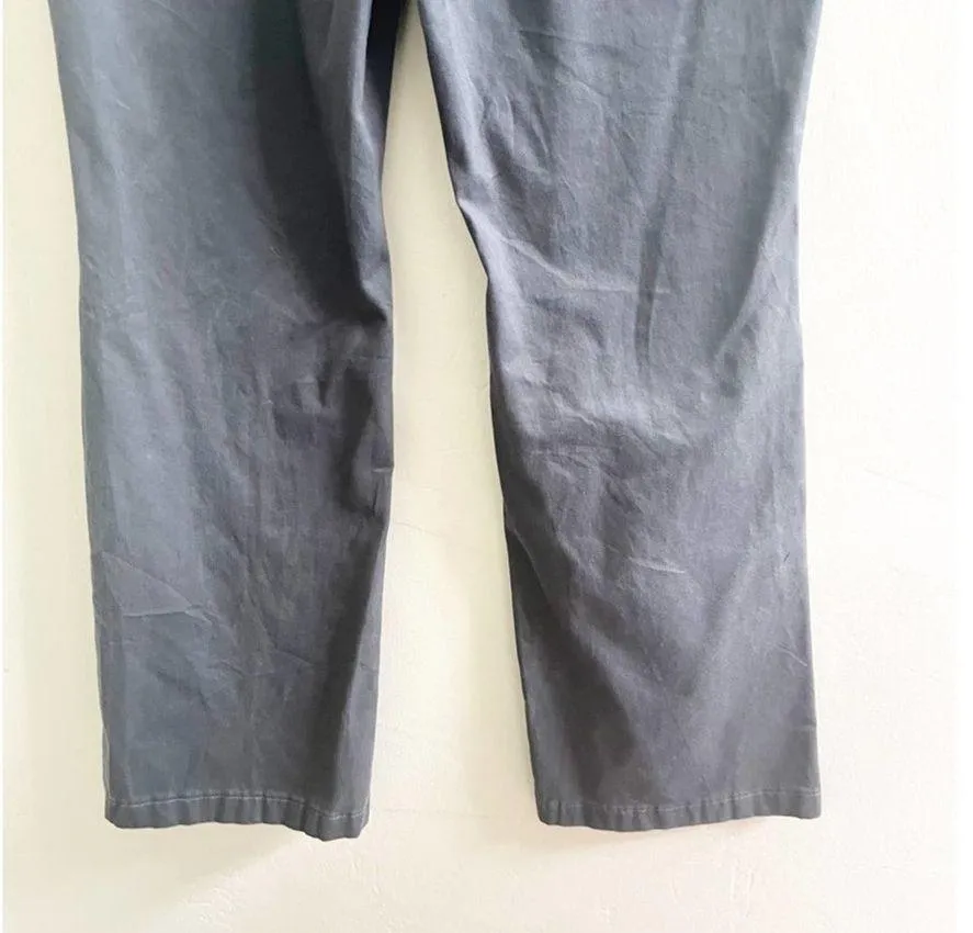 Land’s End Women’s Mid Rise Trouser Leg Pants Size 4 Grey - Image 7