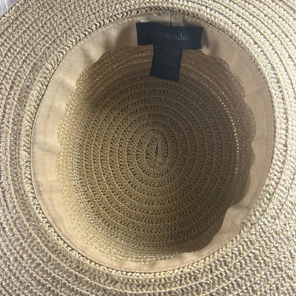 Steve Madden Straw Hat Steve Madden Colorful Pom-Pom Straw Hat - Image 3