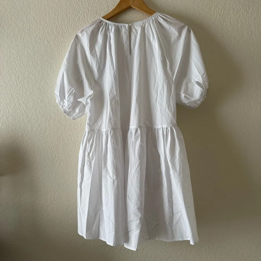 Hill House The Francesca Top White 100% Cotton Short Sleeve Hi Lo Blouse S NWT - Image 8