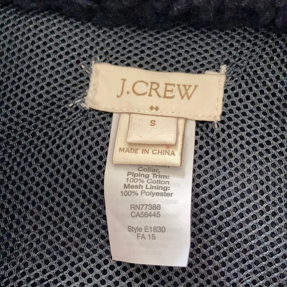 J. Crew Navy Faux Fur Full Zip Sweater Vest Size Small Outerwear Jacket Like New - Image 3