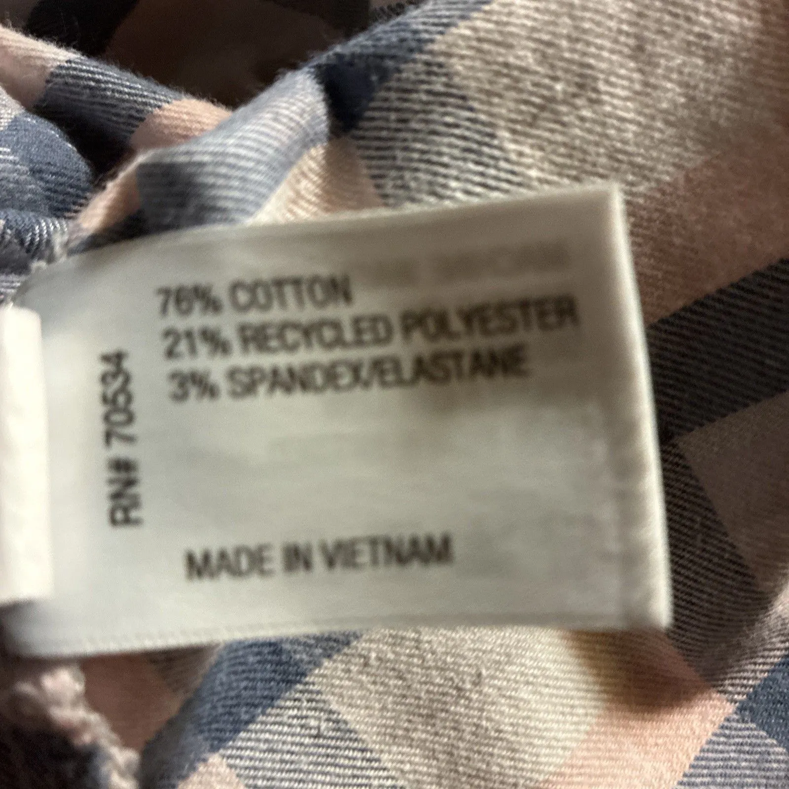 Orvis Shirt Women’s Medium Blue Pink Plaid Long Sleeve Button Up Outdoor Flannel - Image 4