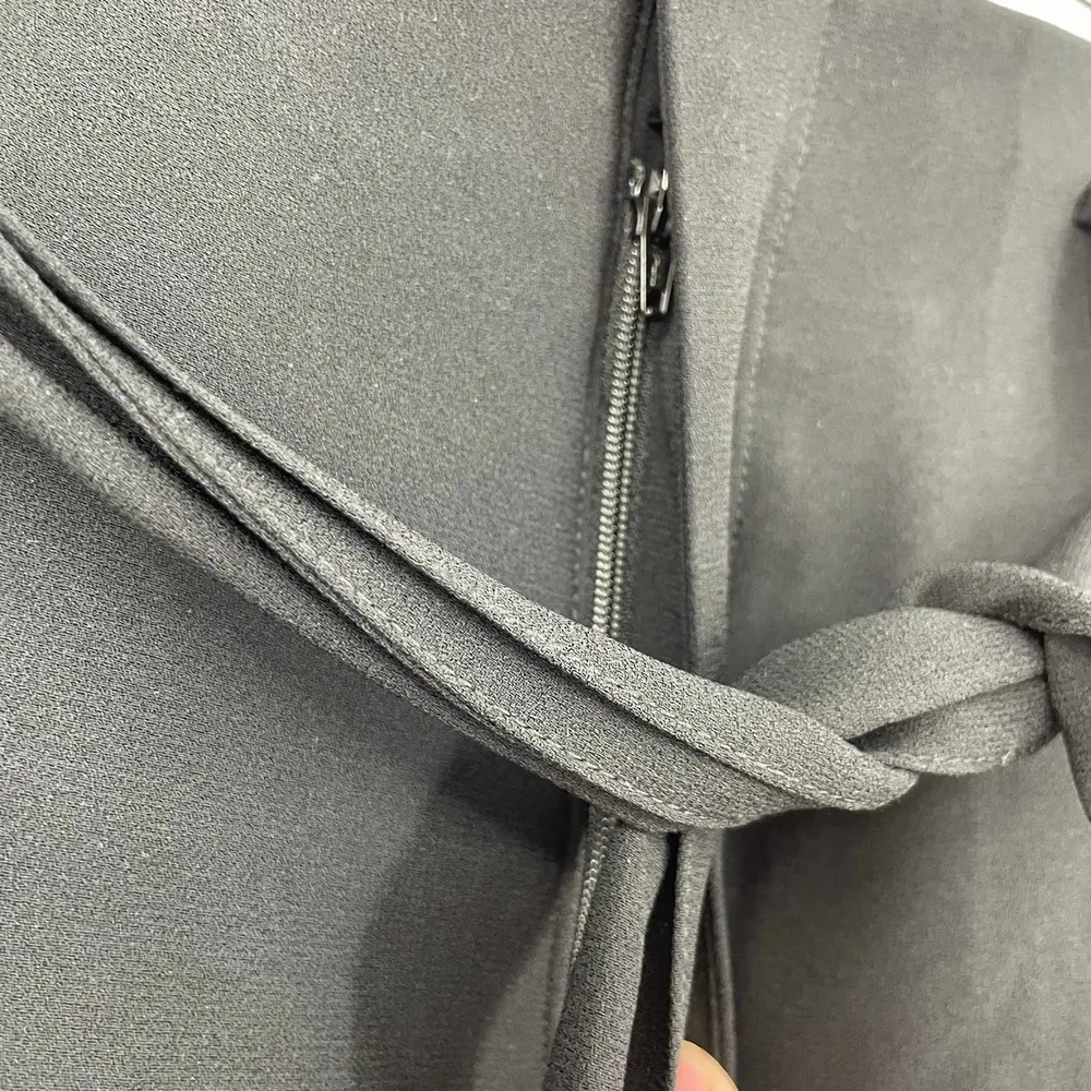 JASON WU Black Belted Crop Wide Leg Trouser Pants Size 6 NWT $450 - Image 4