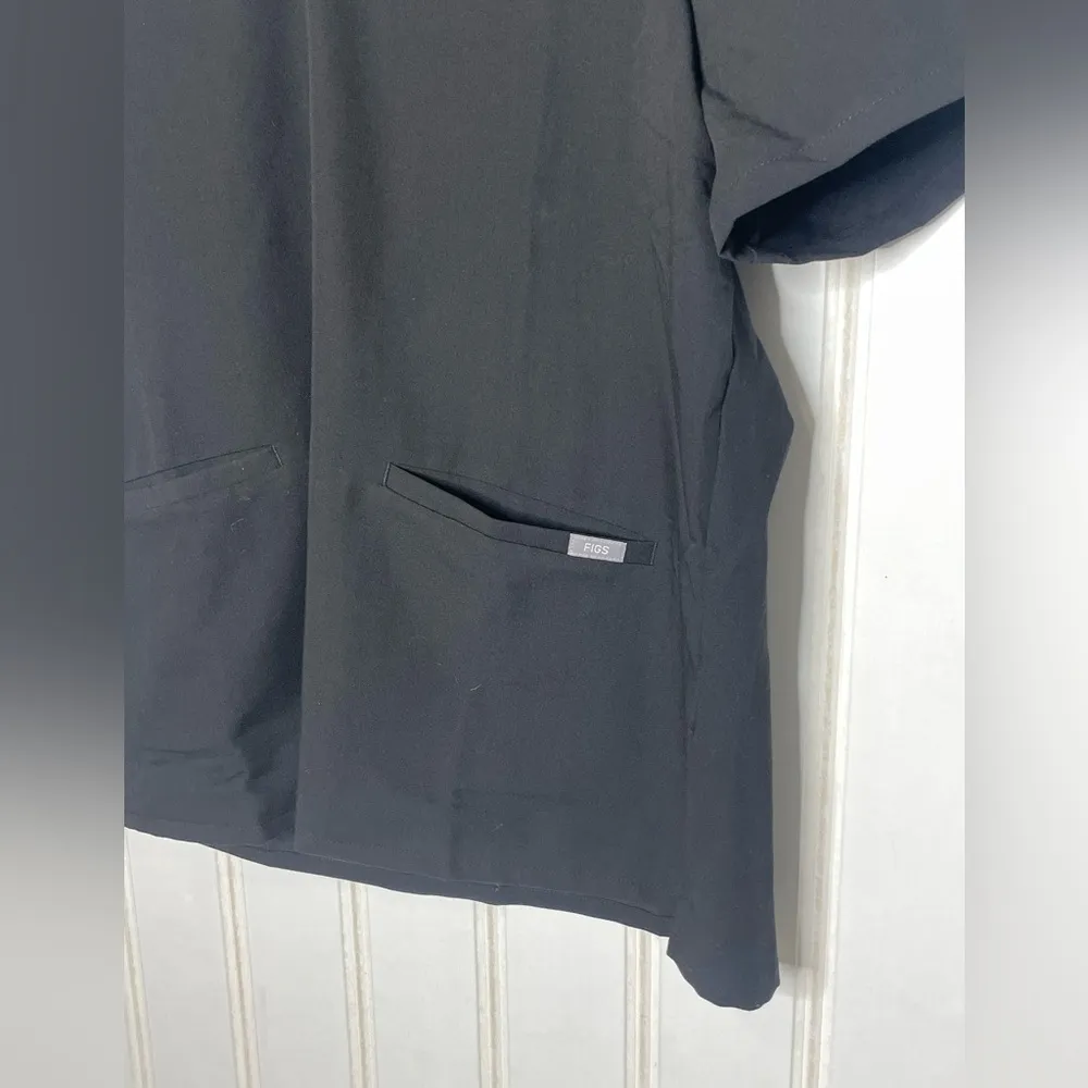 Figs Casma Three-Pocket Scrub Top Black Sz XL - Image 7