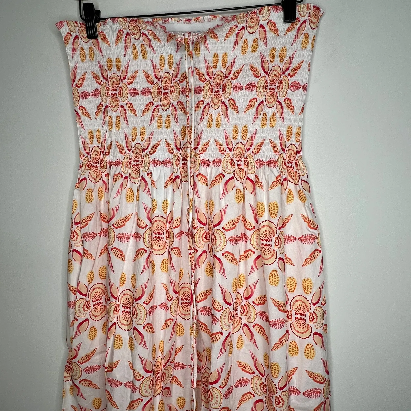 Hill House The Lucy Orange Shell Mosaic Cotton Nap Dress XXL - Image 4