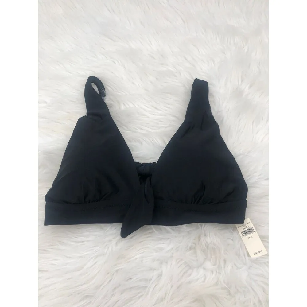 Aerie Womens Shade & Shore Bow Front Bralette‎ Bikini Top Black Size XL NWT - Image 2
