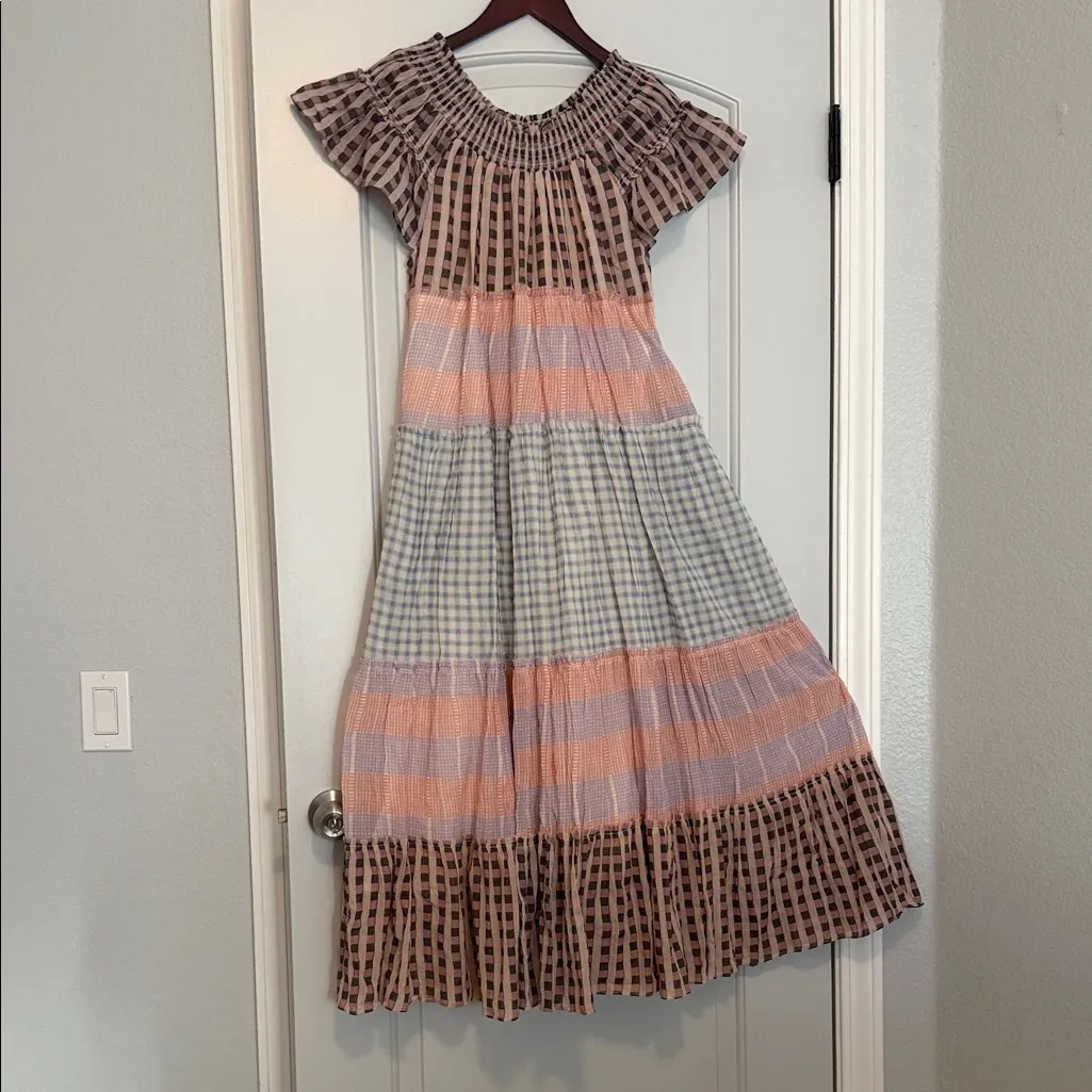 Free People Multicolor Gingham Maxi Dress - Image 3