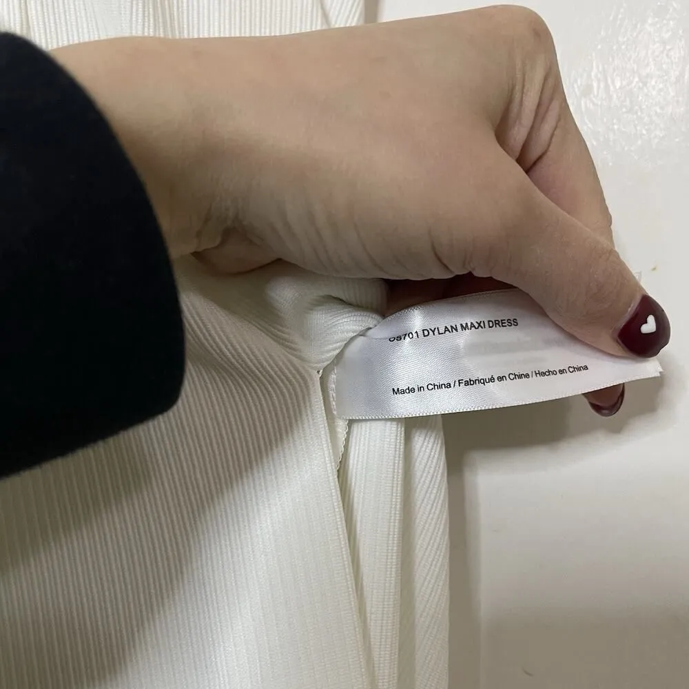 NEW! SOLACE London white plunge vneck maxi front slit dress US 4 *READ DESCR* - Image 5