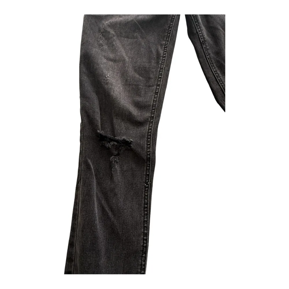 Free People Skinny Jeans Size 26 Gray Black Great Heights Frayed Hem Distressed - Image 4