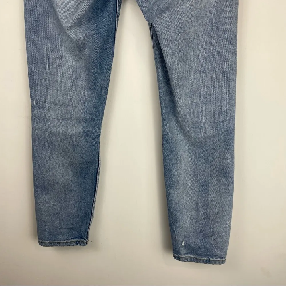 Zara Woman Distressed Mom Jean Boyfriend Light Wash Jeans Sz 2 - Image 9