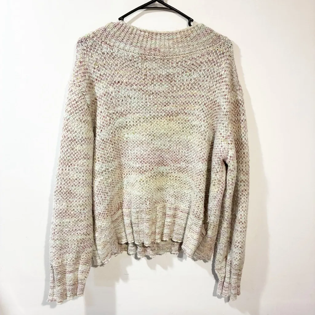 FREE PEOPLE Cotton Candy Pullover Sweater Gardenia Blossom Combo Size Medium - Image 6