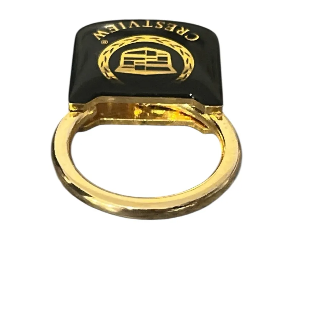 Crestview Cadillac Black Gold Tone Collectible Keychain Key Holder Michigan - Image 5