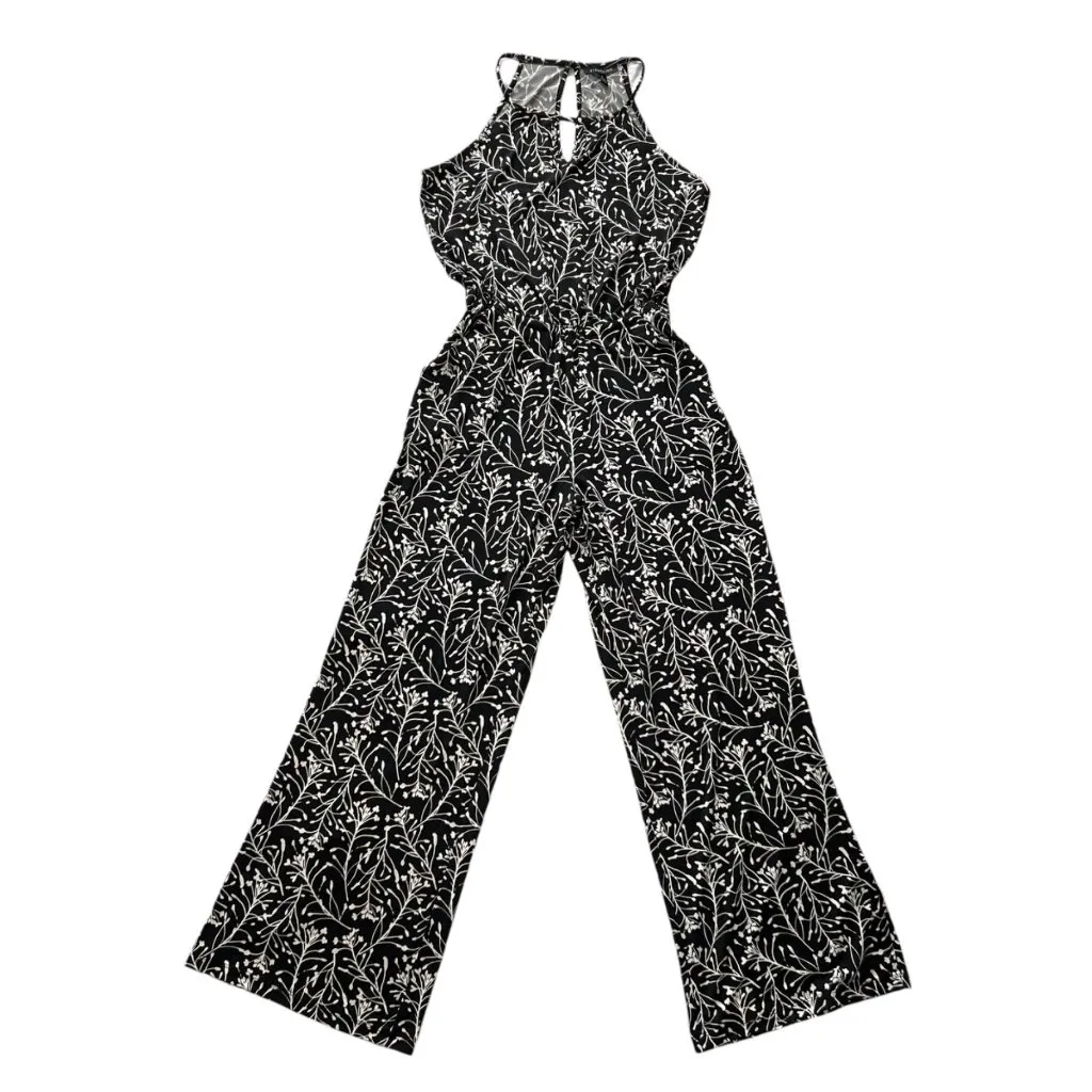 41 Hawthorn Floral Print Jersey Jumpsuit Black White Size Small Petite NWT - Image 4
