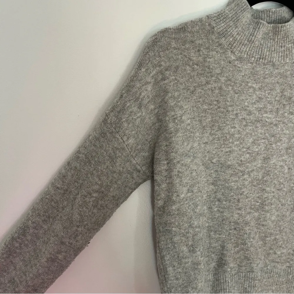 MAGASCHONI Grey Wool Blend MockNeck Sweater Size Small - Image 3