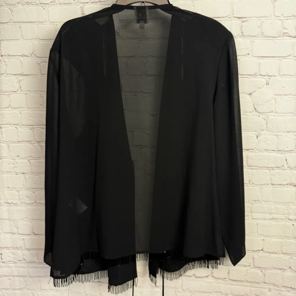 Vintage y2k R & M Richards sheer embellished overlay shrug size 18W cardigan - Image 6