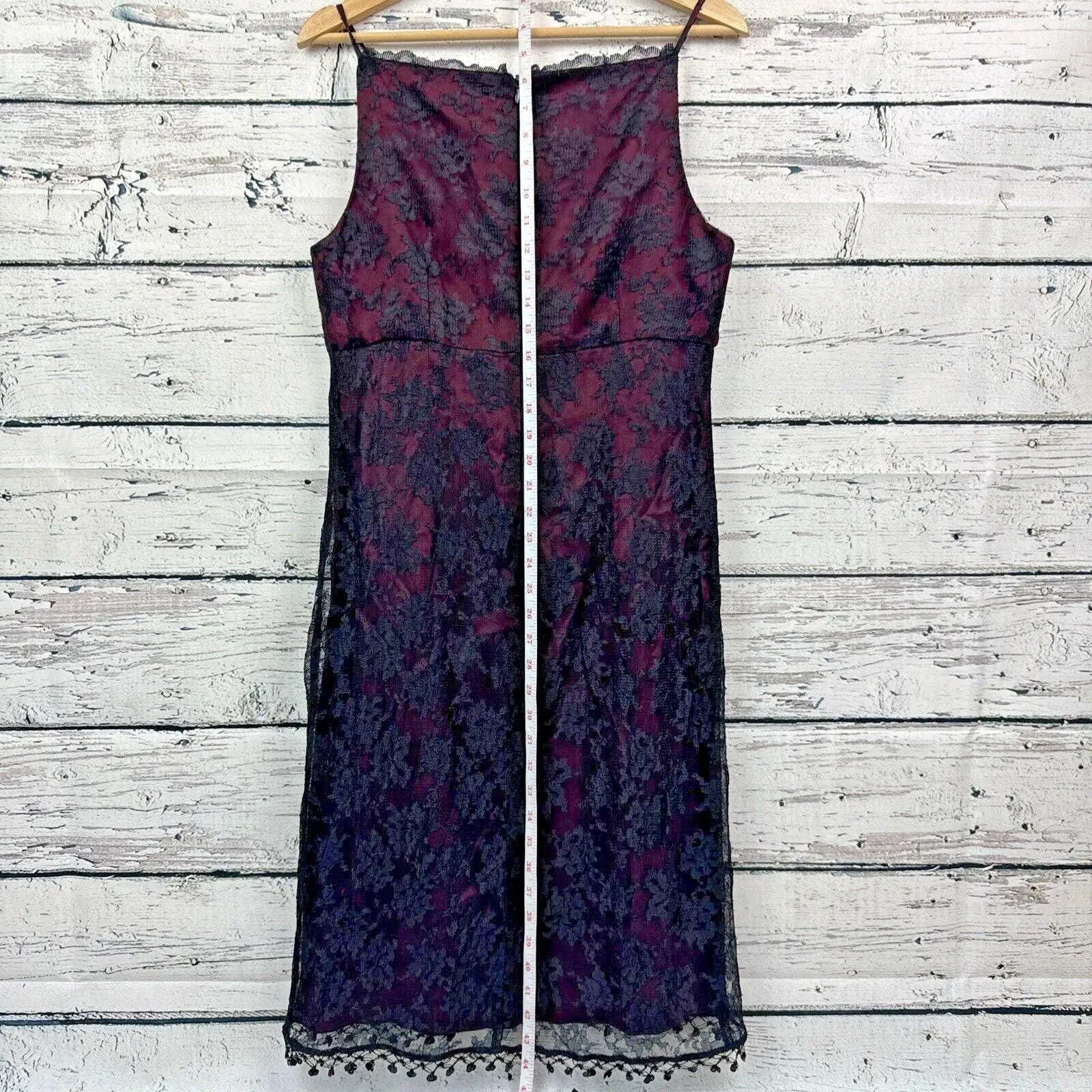 CDC Caren Desiree Co Women's Red &‎ Black Cocktail Dress [Size 10] Made in USA - Image 4