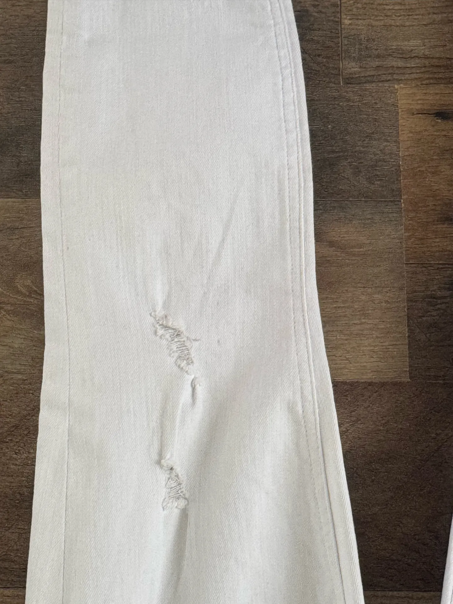 NWOT Pistola Distressed Skinny White Jeans with Ankle Zippers - Image 6