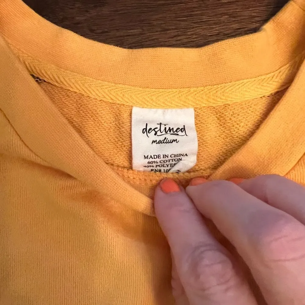 Destined size medium crop mustard sweater Yellow - Image 2