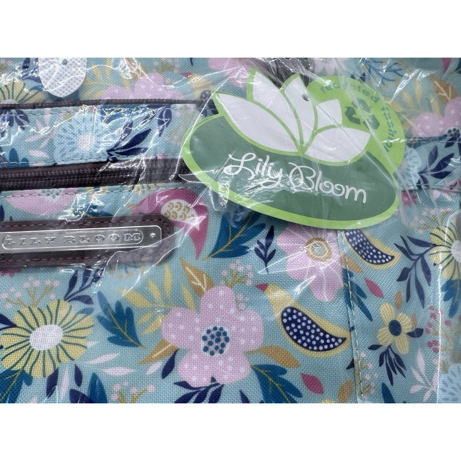 Whimsical Lily Bloom Kelsey Tote – Fairy Wren Floral Eco Bag – New with Tags - Image 3