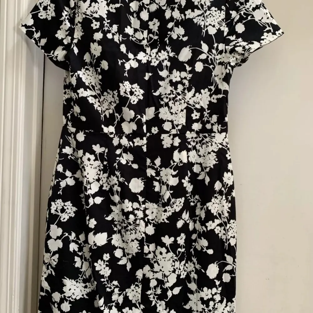Talbots Floral Black White Short Sleeve Dress 4 Small S New NWT Cotton Blend - Image 6