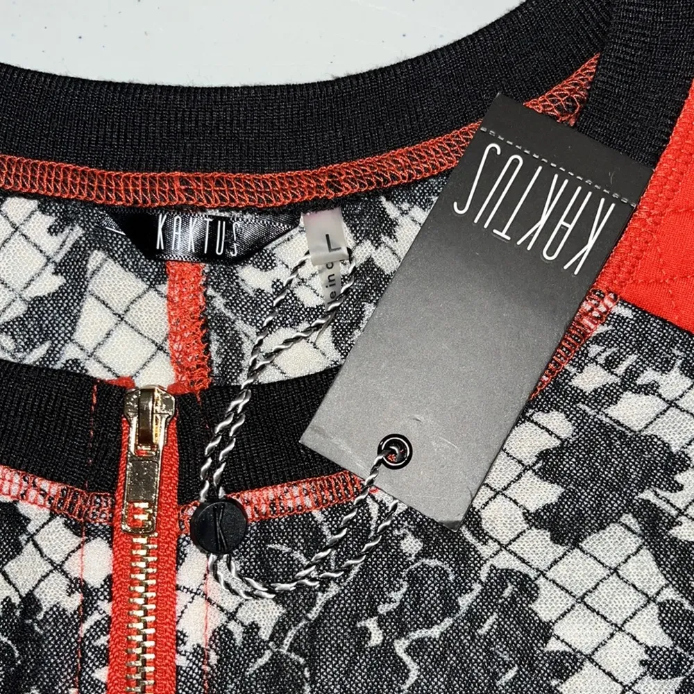Kaktus NWT Size L Black Printed Mesh - Image 7