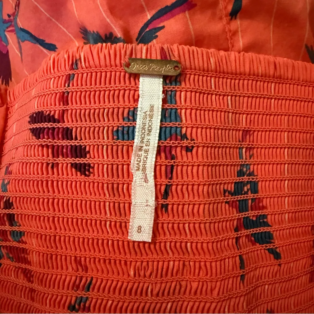 FREE PEOPLE Sunshine Of Your Love Midi Smock Dress Size 8 - Image 12