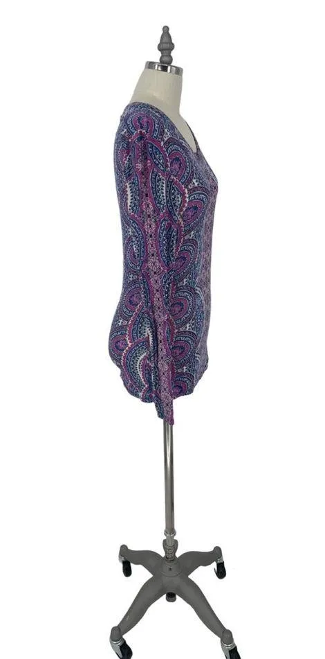 Philosophy Republic Clothing‎ | Women’s Paisley Long Sleeve Top - S - Image 4