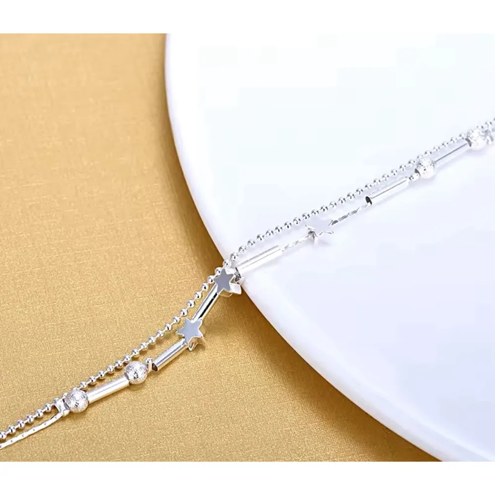 Star Ankle Bracelet‎ | 925 Sterling Silver - Image 9