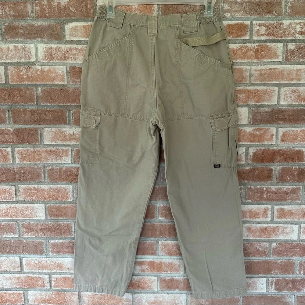 5.11 Tactical Cotton Utility Straight Pants Canvas Khaki Womens 14 Cargo Uniform - Image 5