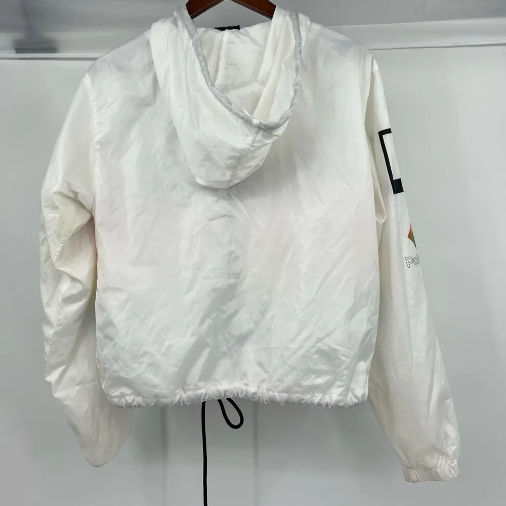 Retro 90’s 320 Land Camera Polaroid One Step Rainbow Windbreaker Jacket medium - Image 3