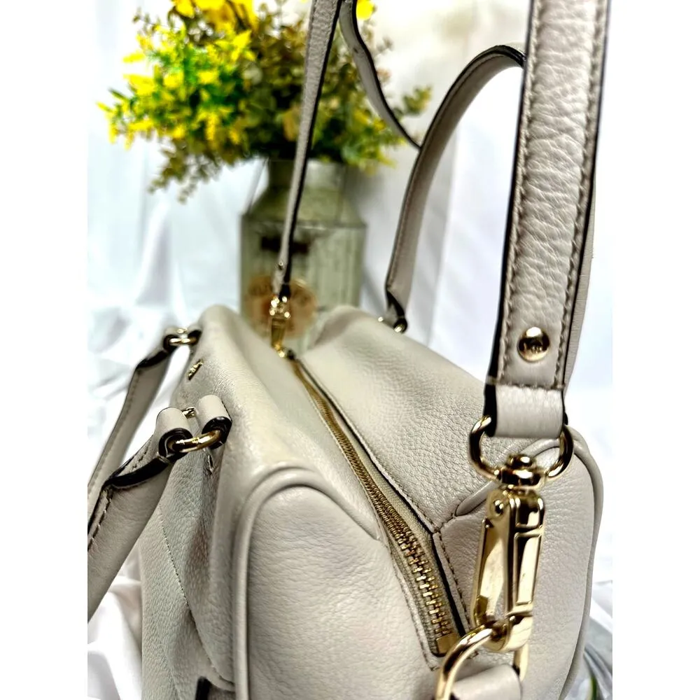 Kate Spade New York Grant Park Hadlen Crossbody Leather Handbag Moussfrost Taupe - Image 4