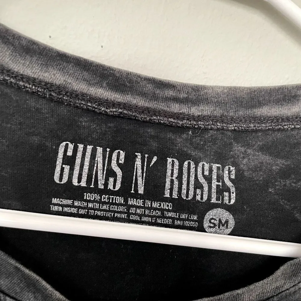 Guns n' Roses cotton band music cropped long sleeved sweatshirt crewneck style Yellow - Image 3