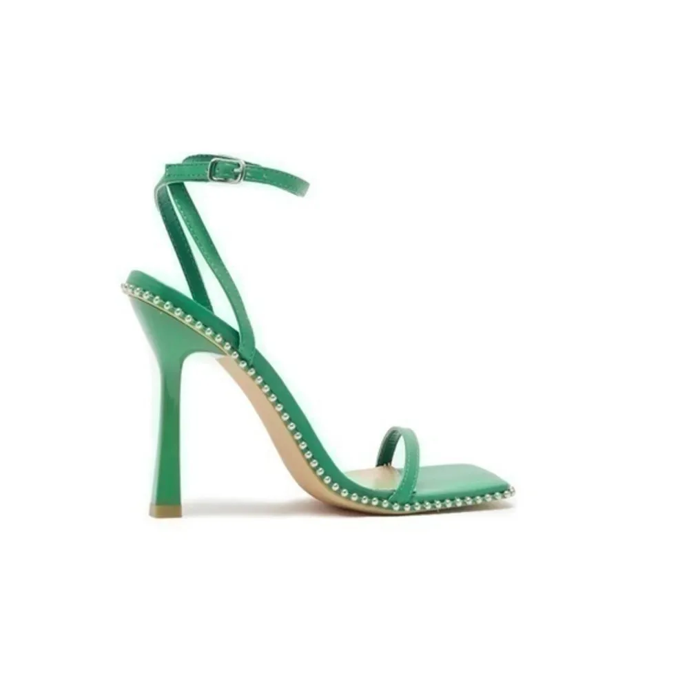 Studded Strappy Heel Green Size 10 - Image 2