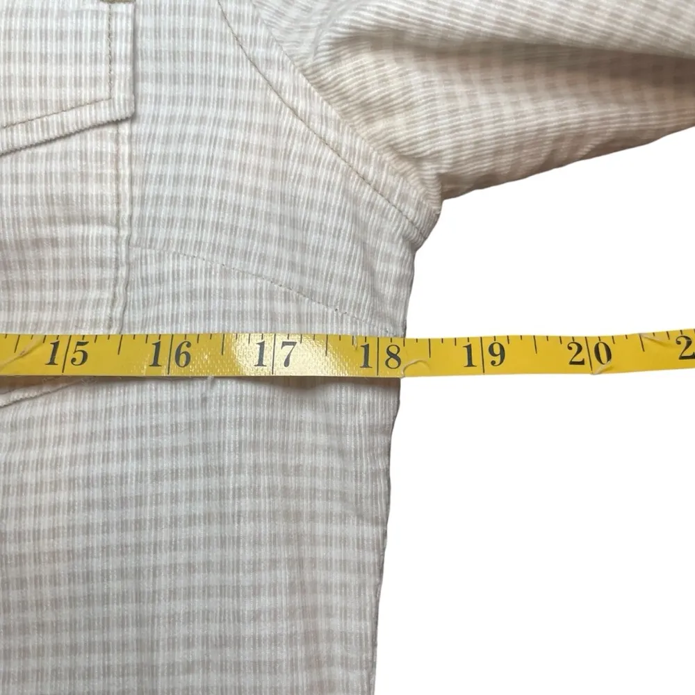 Woolrich Women's Small Corduroy Tan Check Button Long Sleeve Collared Shirt - Image 8