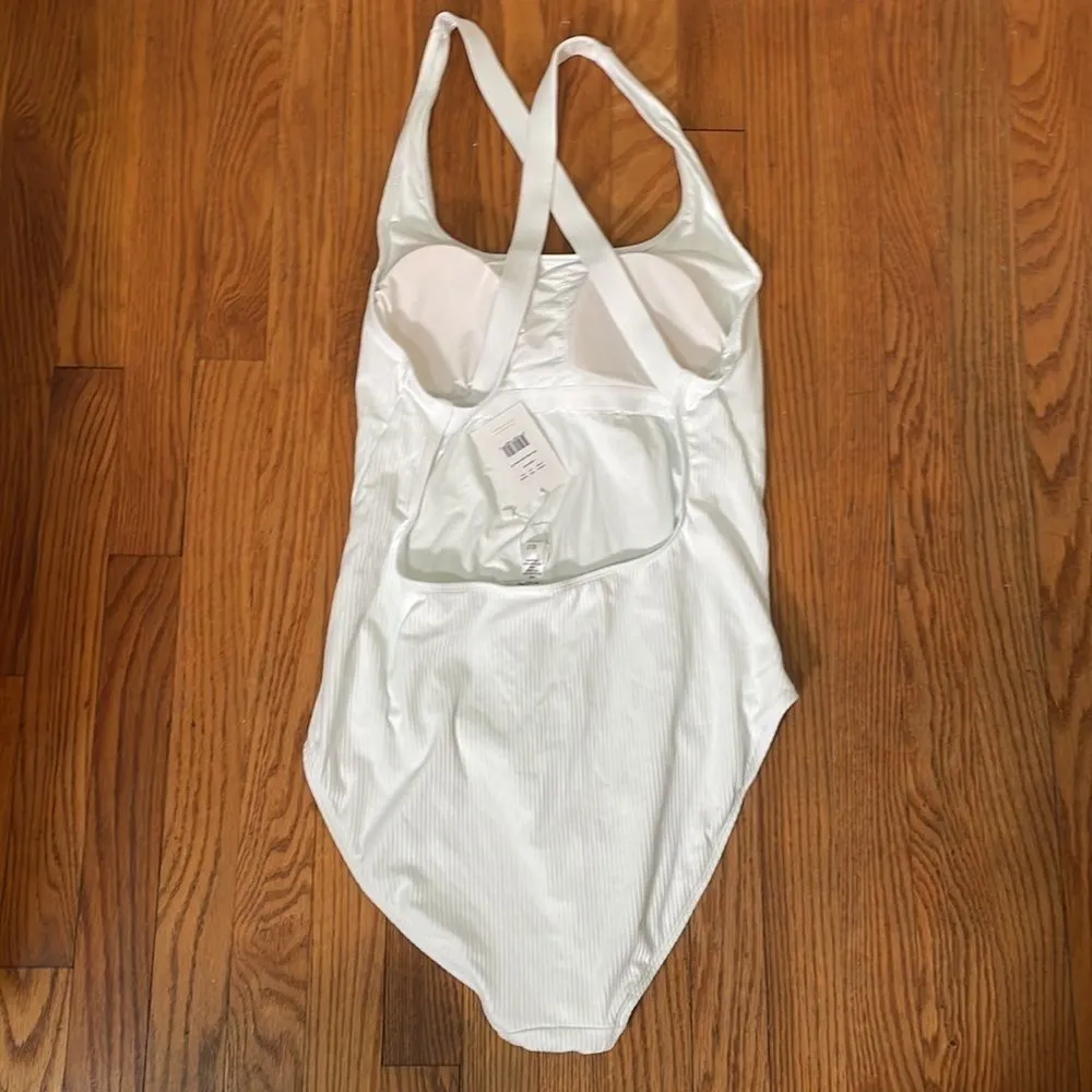 Andie Swim The Tulum One Piece Swimsuit White Ribbed Size XXXL‎ NWT - Image 4