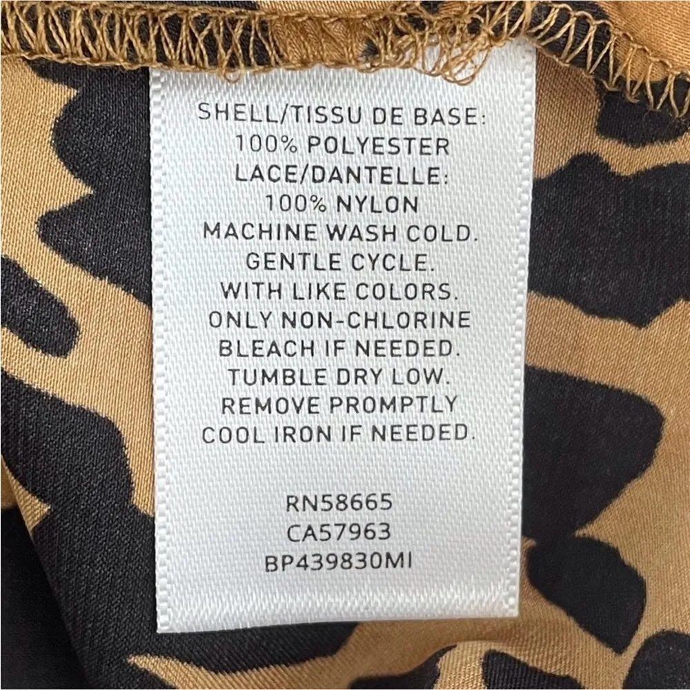 BP Lace Trim Satin Leopard Print Cami - Image 4