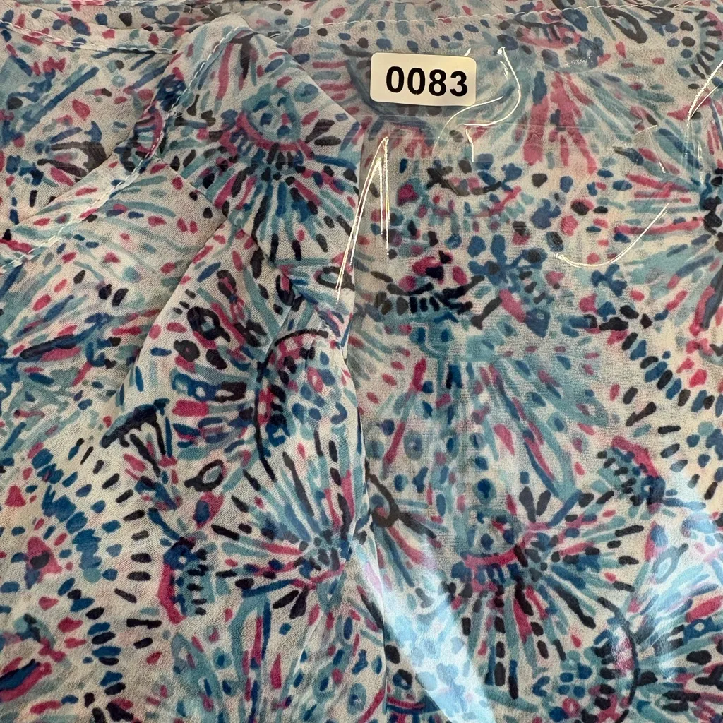 Simply Southern Floral Maxi Dress Sheer Buttons Blue/Pink Pastel Cottage Flowy - Image 11