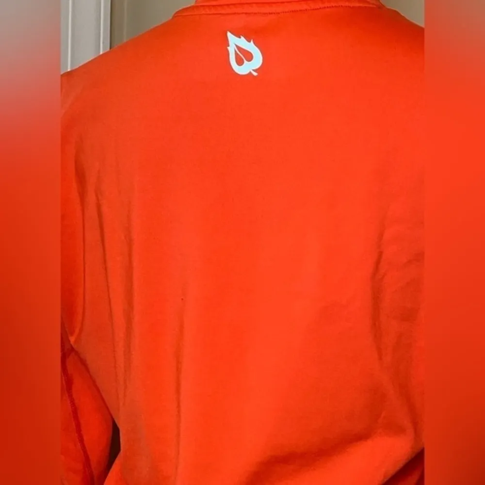 Baleaf  Women's Basic Compression Mock-Neck Long Sleeved Orange Shirt Size Large - Image 6