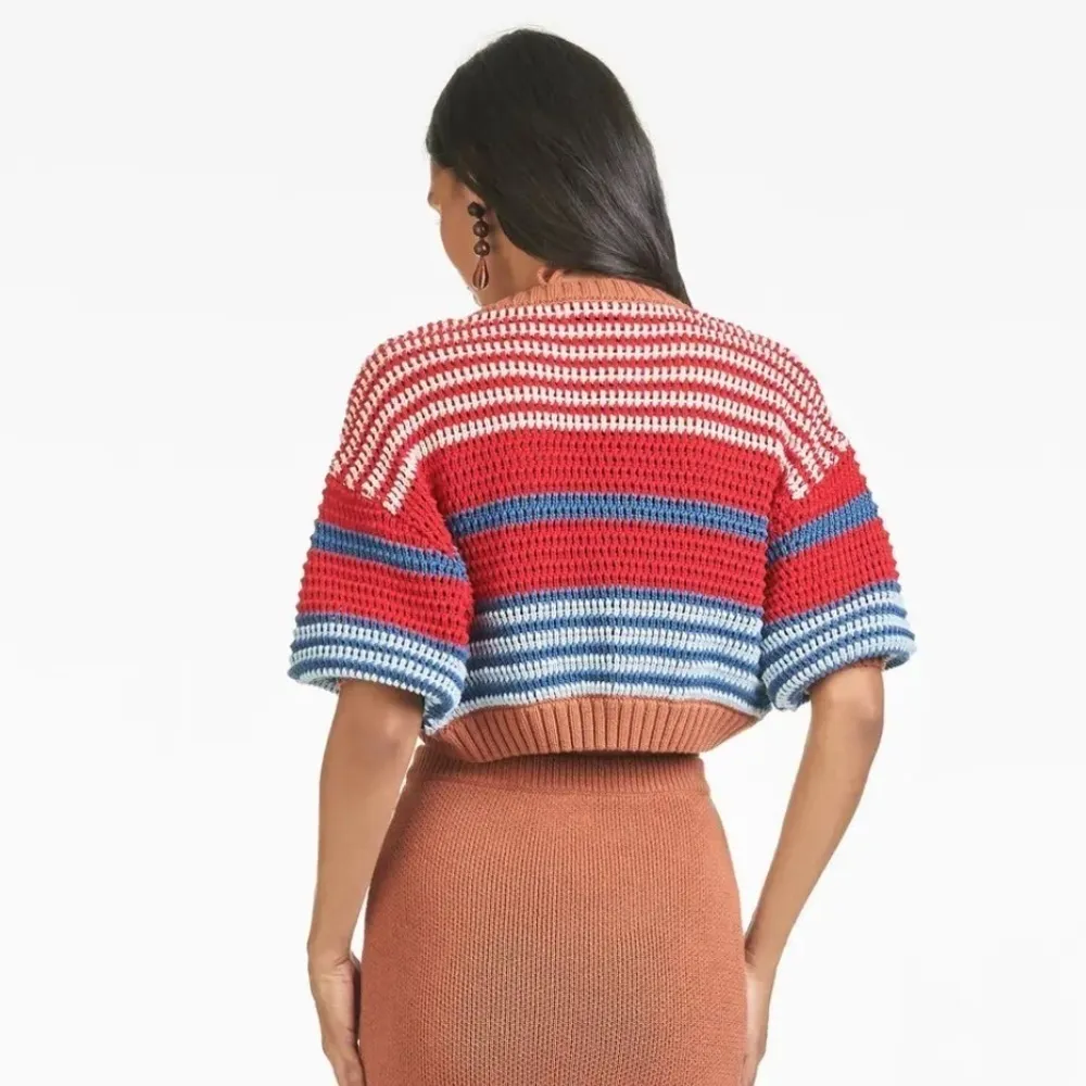 SACHIN + BABI Penny Cardigan In Red Multi Stripe - Image 5